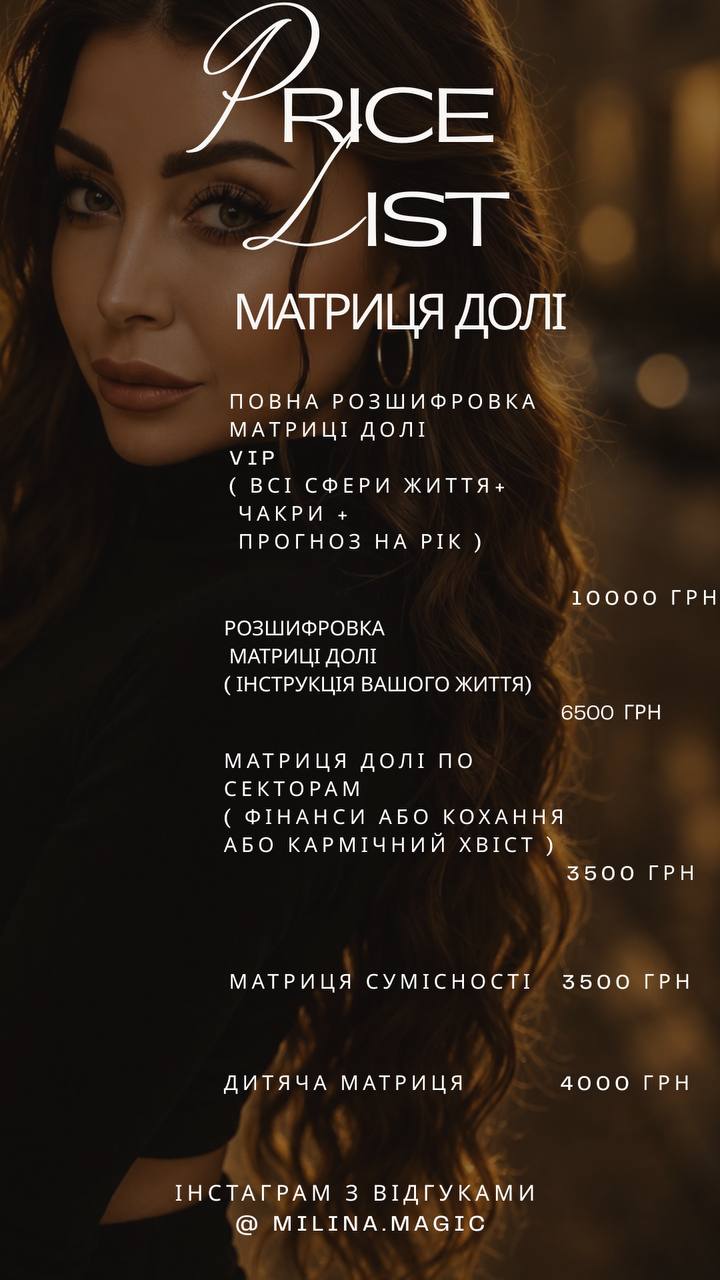 Матриця долі по твоїй даті народження 2